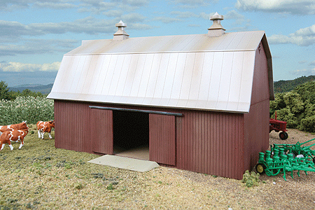 Walthers 933-3330 HO, Meadowhead Barn, (Molded in 3 Colors)
