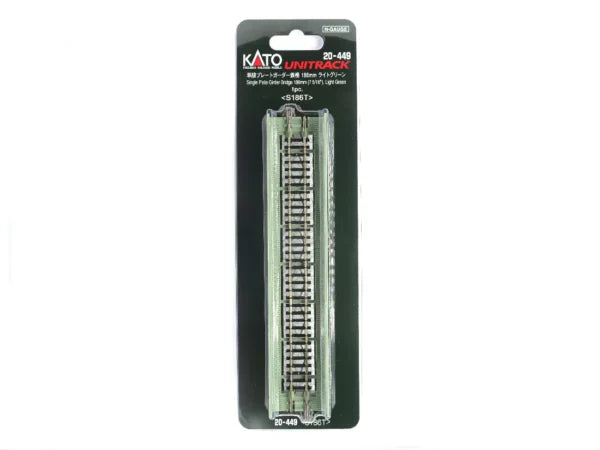 Kato 20-449 N, Plate Girder Bridge, Unitrack, 7 5/16, 186mm, Light Green