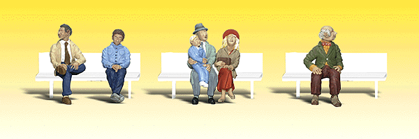 Woodland Scenic Accents 2190 N Seated Passengers, 5 Pieces