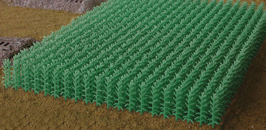 Bluford Shops 203 HO Scale Cornfields, Summer Green, 1120 cornstalks, 66.4 square inches