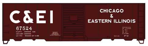 Accurail 3564 HO, 40' Riveted Steel Box Car, CEI, 67532