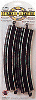 Bachmann 44403 HO, Steel EZ 22" Radius Curve, Black Roadbed, 4 Pieces, 16 peices for 44" Circle