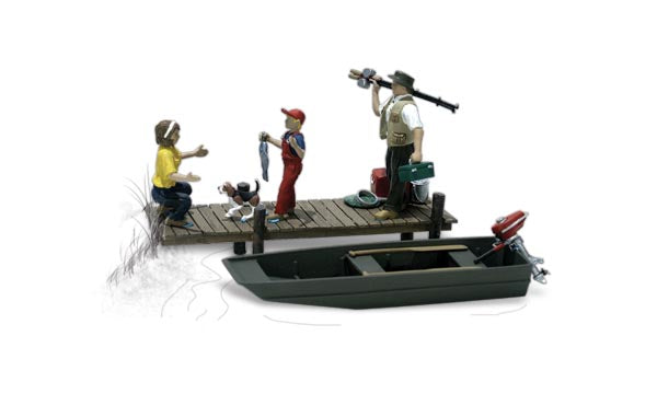 Woodland Scenics A2203 N, Family Fishing, 5 Pieces