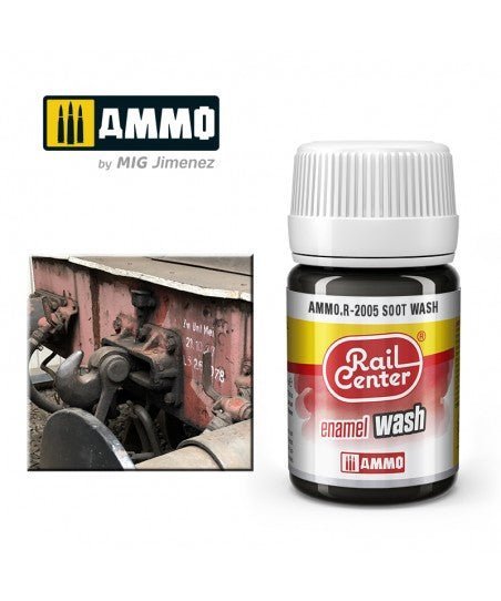 Rail Center Paint R-2005, Soot Wash, 35ml bottle, Enamel Paint