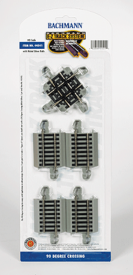 Bachmann 44541 HO Nickel Silver E-Z Track 90 Degree Crossing