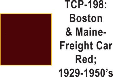 Tru Color TCP-198 Boston and Maine 1929-50’s Frt. Car Red 1 ounce