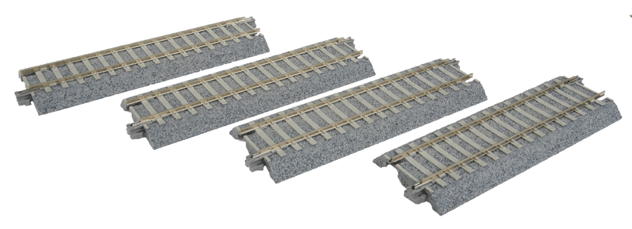 Kato 2-141 HO 4-7/8" (123mm) Straight, Concrete Ties (4 Pieces)