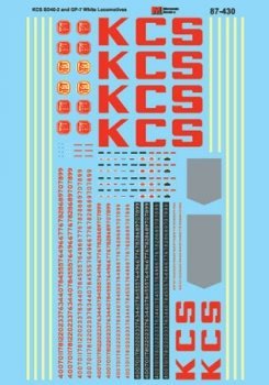 Microscale 87-430 HO, Kansas City Southern, Diesels, 1949-1989