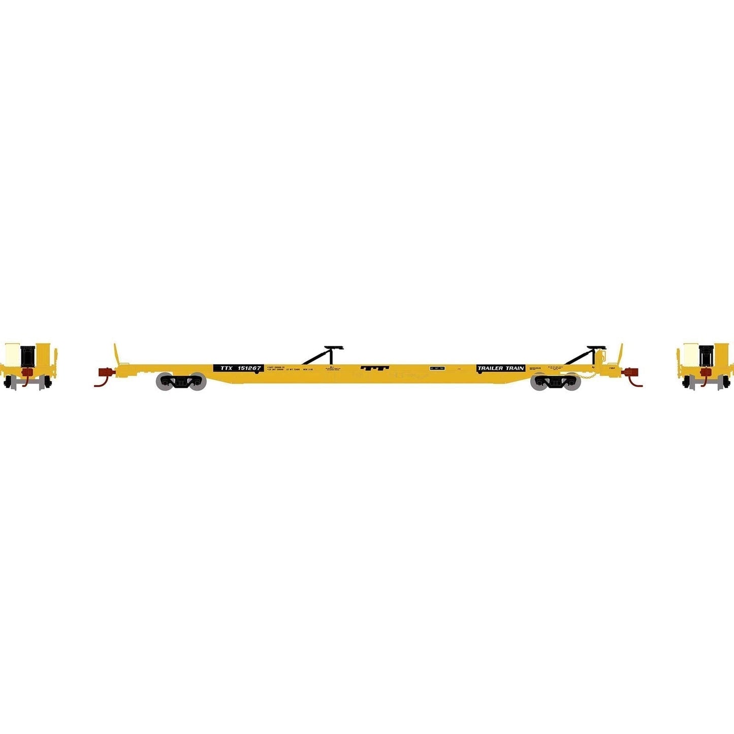 Athearn 14345 N, F89F 89', 8" TOFC Flat Car, Trailer Train, TTX, 151267 - House of Trains