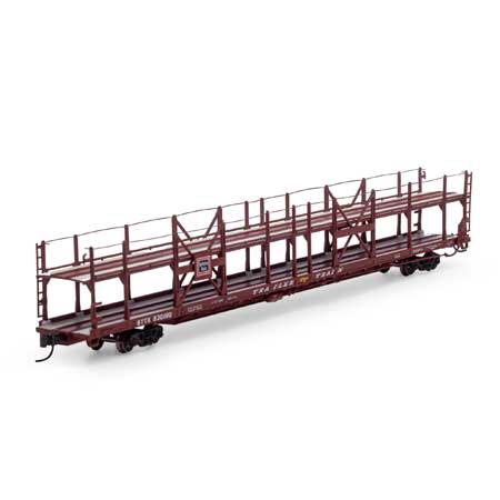 Athearn 15035 N, F89F 89'8" Auto Rack Flat Car, Frisco, TTBX, 910423 - House of Trains