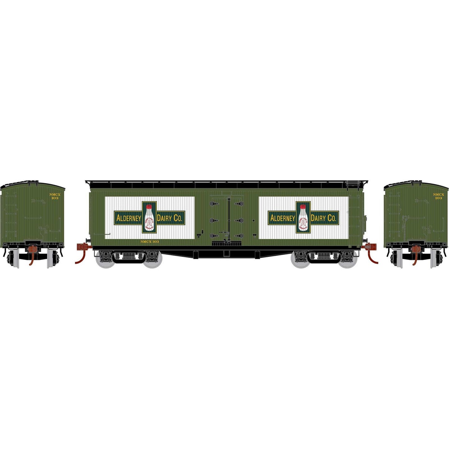 Athearn 24033 N, 40' Pfaudler Wood Milk Car, Alderney Dairy, NMCX, 103 - House of Trains
