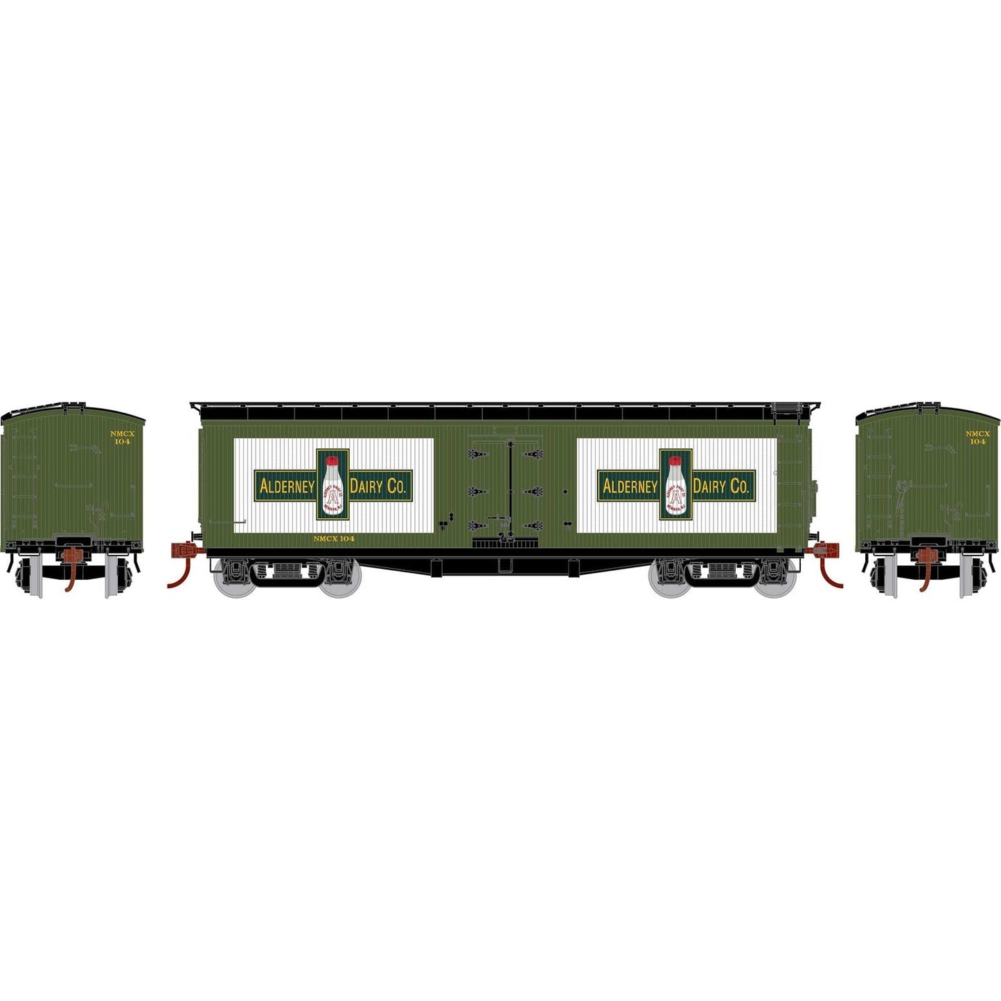 Athearn 24034 N, 40' Pfaudler Wood Milk Car, Alderney Dairy, NMCX, 104 - House of Trains