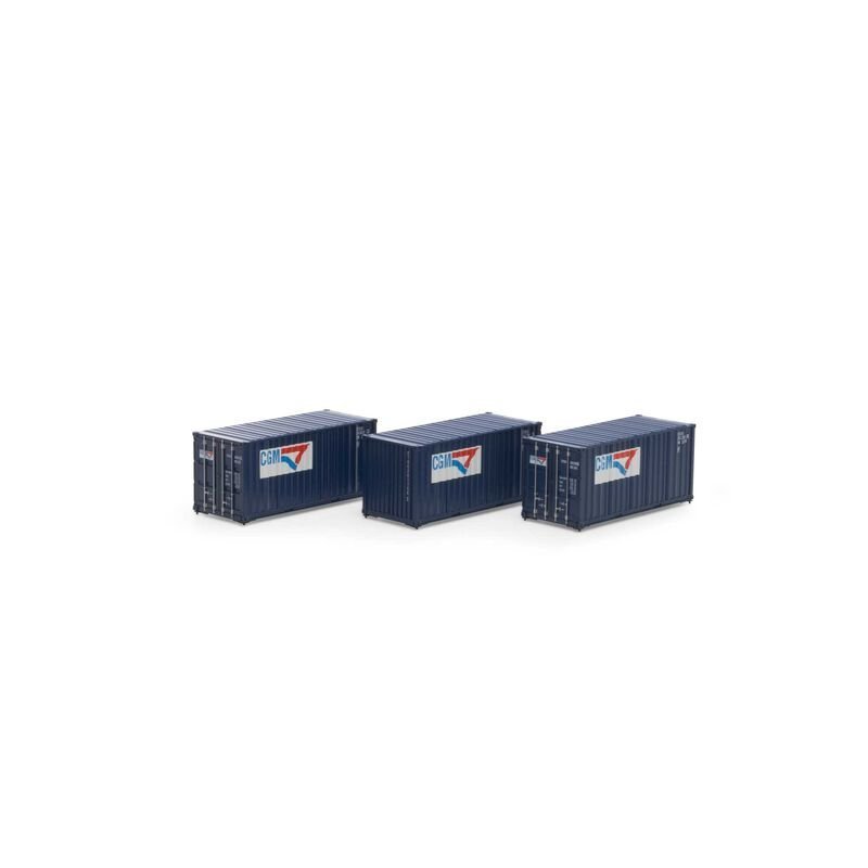 Athearn 27787 HO, 20' Corrugated Container, 3 Pack, CGM, CGTU - House of Trains