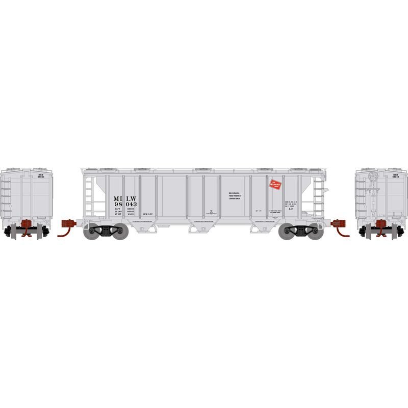 Athearn 28357 N, PS 2893 Covered Hopper, MILW, 98043 - House of Trains