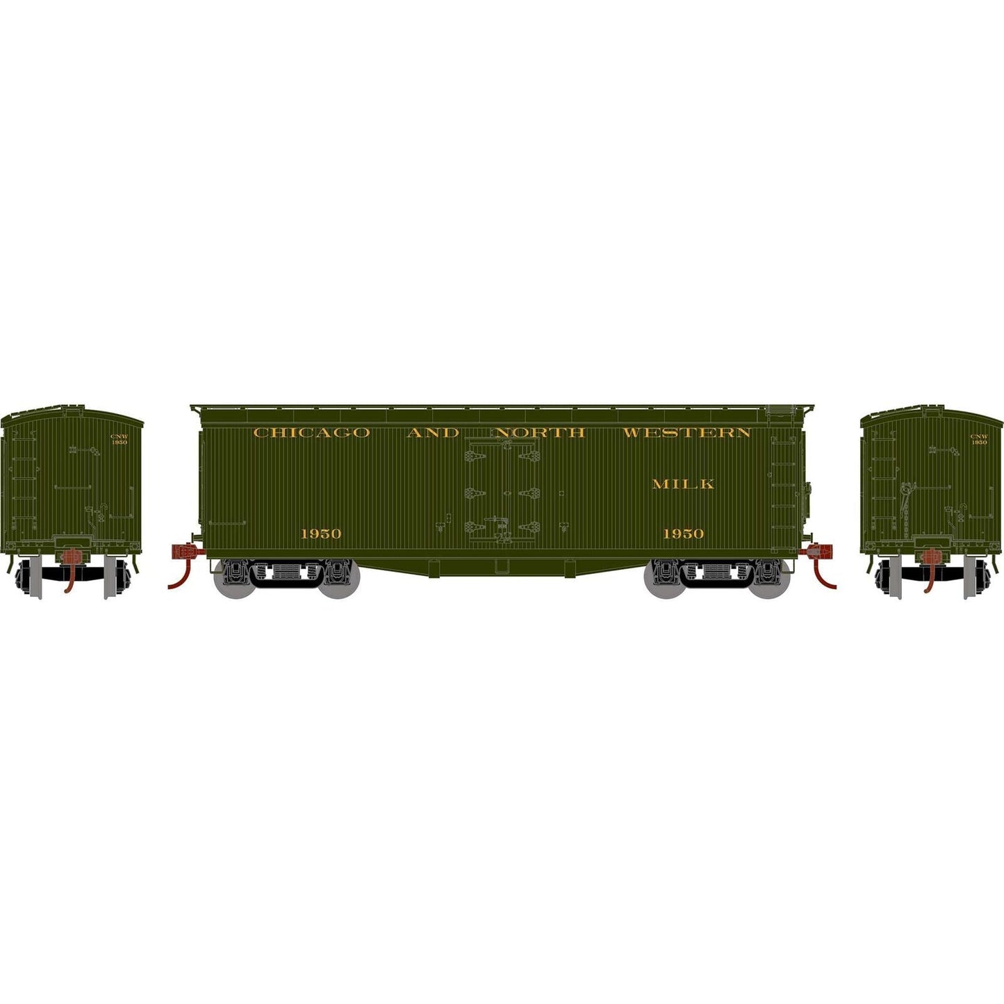 Athearn 84707 HO, 40' Pfaudler Wood Milk Car, Chicago North Western, CNW, 1950 - House of Trains