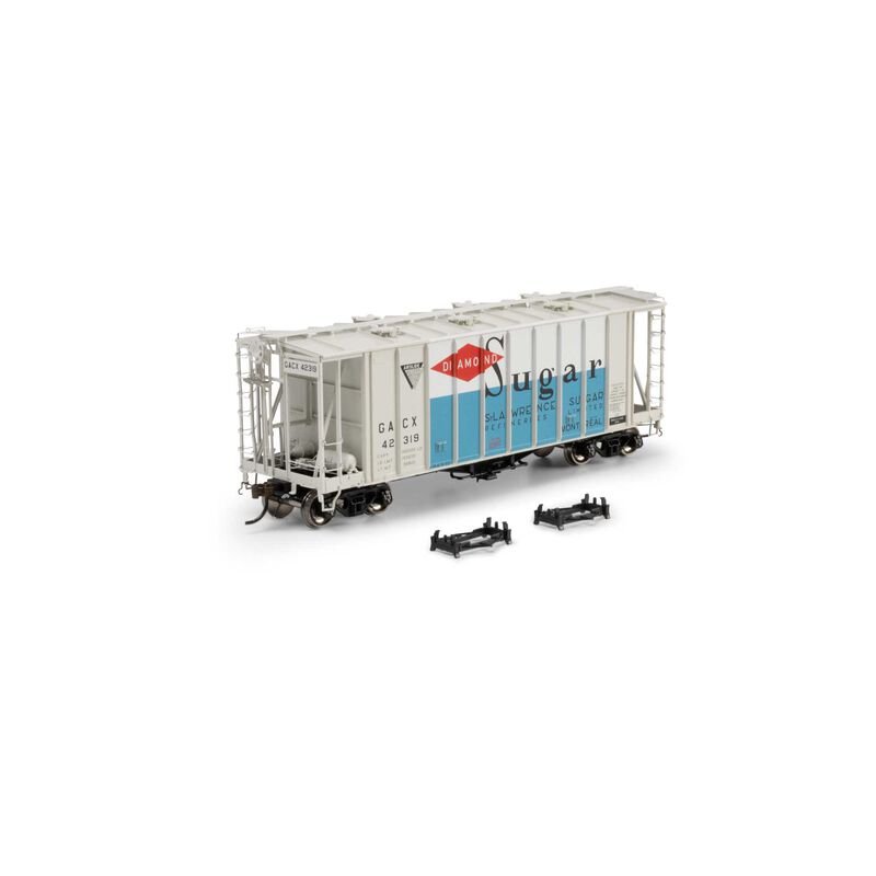 Athearn Genesis 2134 HO, 40' 2600 CF Airslide Covered Hopper, Early, Diamond Sugar, 42319 - House of Trains