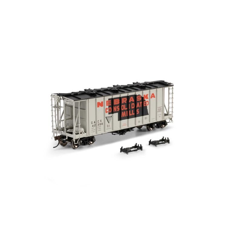 Athearn Genesis 2137 HO, 40' 2600 CF Airslide Covered Hopper, Early, Nebraska Consolidated Mills, 42398 - House of Trains