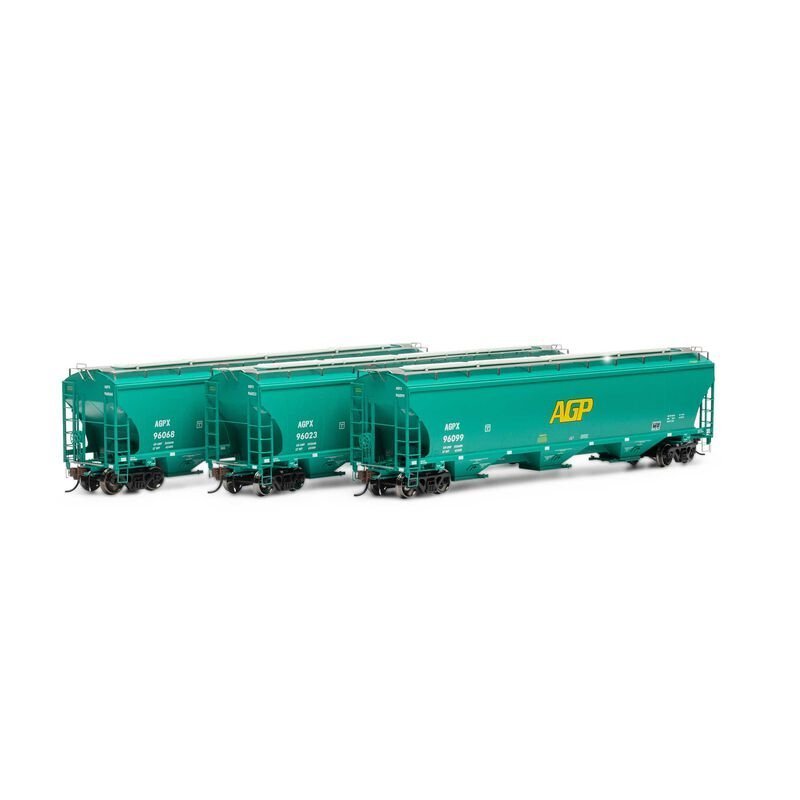Athearn Genesis 97158 HO, Trinity Covered Hopper, 3 - Pack, AG Processing, AGPX - House of Trains