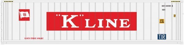 Atlas 50 005 354 N, 40' Refrigerated Container, K - Line, KKFU, Set 2, 3 Pieces - House of Trains