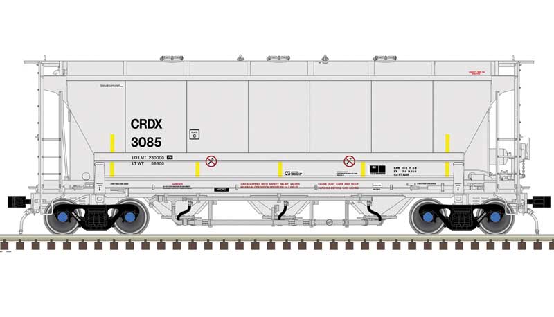 Atlas Master Plus 50 006 204 N, Trinity 3230 Covered Hopper, Chicago Freight Car, CRDX, 3085 - House of Trains