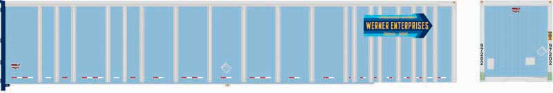 Bowser 43301 HO, 53' Platewall Highway Trailer, Werner 97202 - House of Trains
