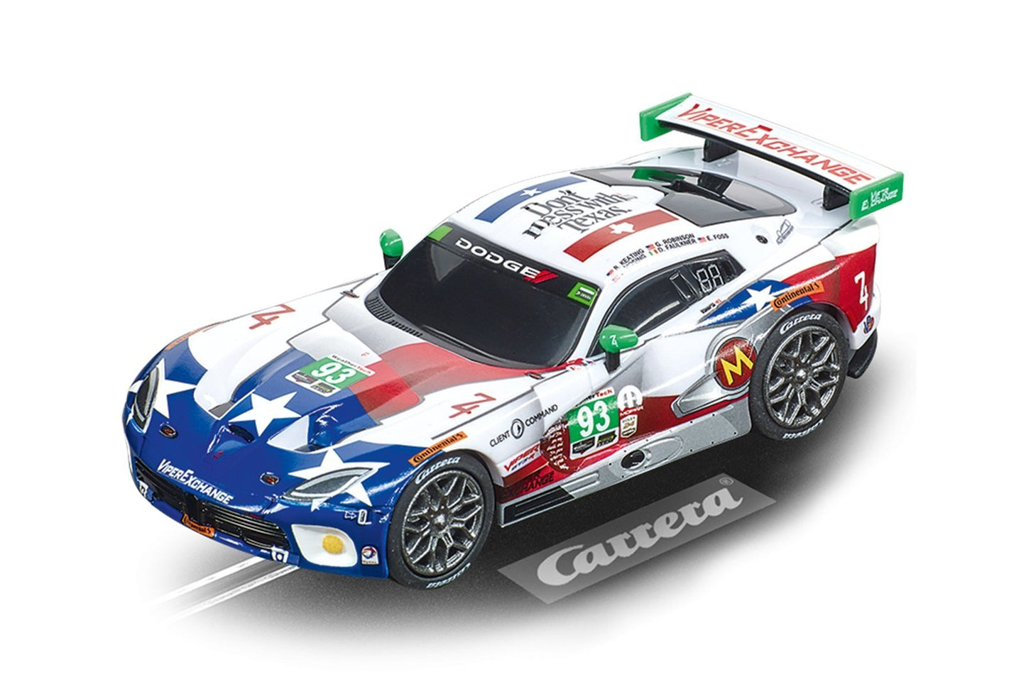 Carrera 64160, GO!!!, Electric Slot Car, SRT Viper GT3 - R, Ben Keating Team, No. 93 - House of Trains