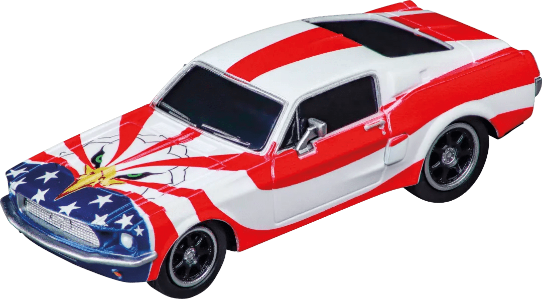 Carrera 64289, GO!!!, Slot Car, Ford Mustang, '67, Stars and Stripes - House of Trains