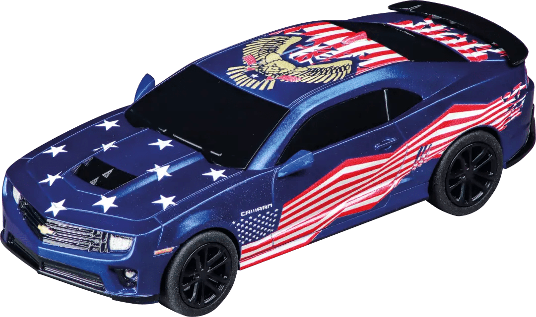 Carrera 64290, GO!!!, Slot Car, Chevrolet Camaro, Stars and Stripes - House of Trains