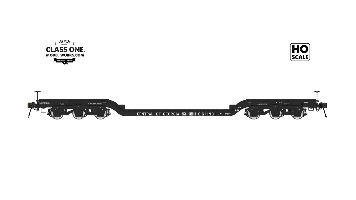 Class One Model Works 231 HO, Heavy Duty Flat Car, CG, 11901 - House of Trains