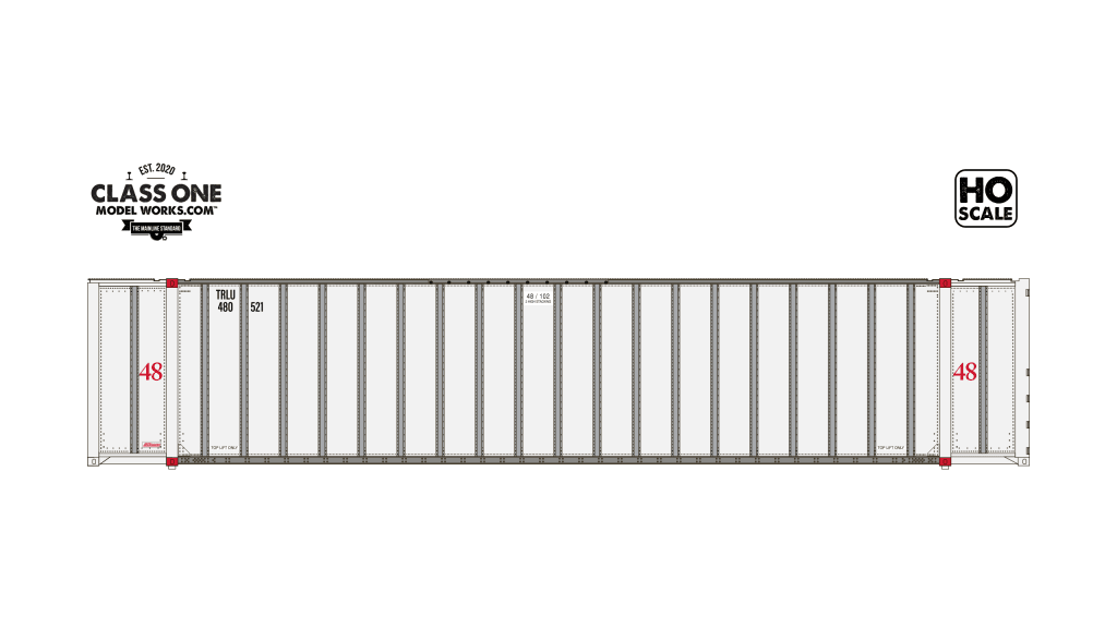 Class One Model Works CT00326 HO, Monon 48' Exterior Post Container, Transamerica, TRLU, 482305 - House of Trains