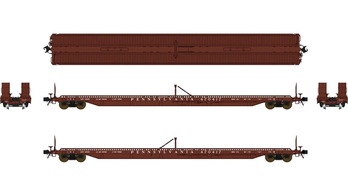 Class One Model Works FC00803 HO, F39 Piggy-Back Flat Car, PRR 470592 - House of Trains