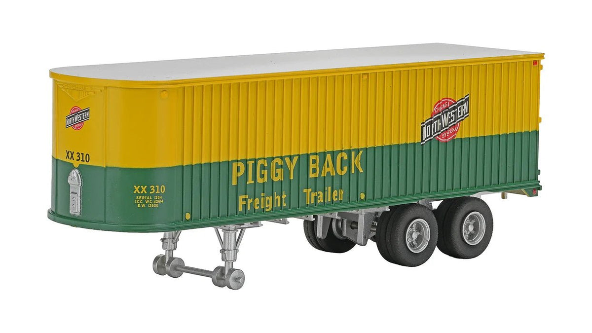 Class One Model Works TR00200 HO, Fruehauf Corrugated Side, 31' Early Trailer, Chicago North Western - House of Trains