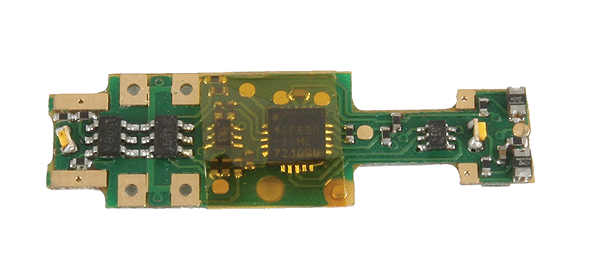 Decodificador Digitrax DN123K3 N, 2 funciones, Kato NW2, 1.5Amp 2Amp Peak