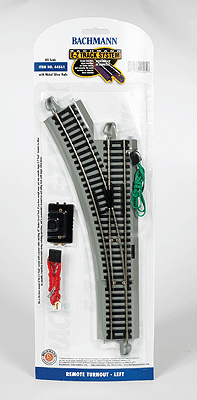 Bachmann 44561 HO Nickel Silver E-Z Track Remote Left Hand Switch
