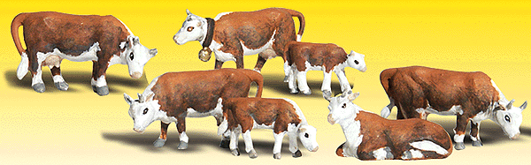 Woodland Scenics Accents 2144 N, Hereford Cows, Cow Pattie, 11 pieces
