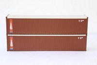 Jacksonville Terminal Company 402410 N, 40' Rib Side Container, Transamerica, 2 Pack - House of Trains