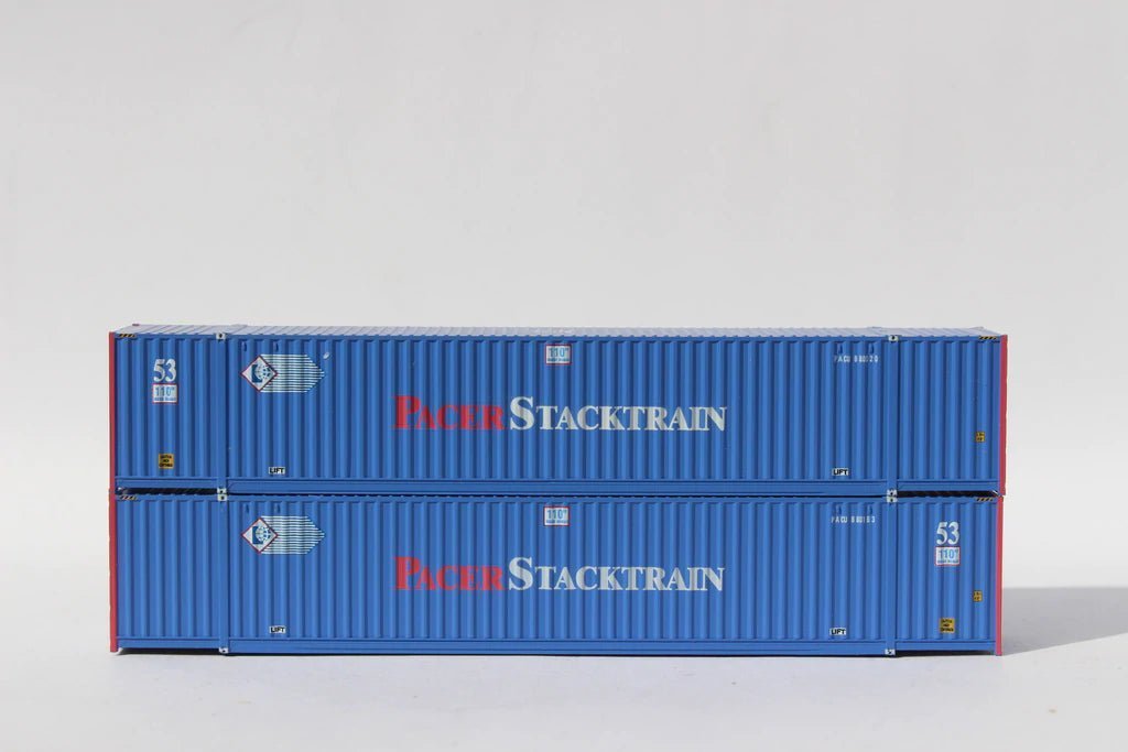 Jacksonville Terminal Company 535015 N, 53' Container, Pacer Stacktrain, PACU, 2 Pack - House of Trains