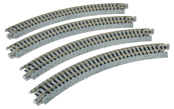 Kato 20 - 170 N Unitrack 8 - 9/16" (216mm) Radius Curve 45 Degree (4 Pieces) - House of Trains