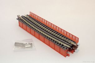 Kato 20 - 465 N Deck Plate Girder Bridge, Curved, Red, Unitrack - House of Trains
