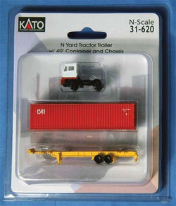 Kato 31-620 N, Tractor Trailer with 40' Container and Chassis - House of Trains