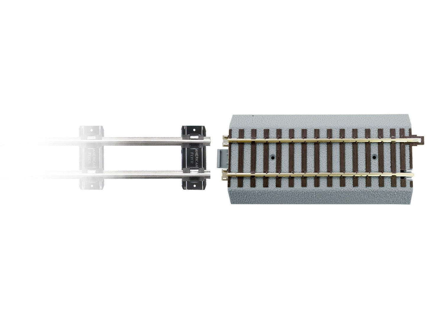 Lionel 6 - 49858, S, Transition Track, 5 inch Straight Section, Connects to traditional American Flyer Track - House of Trains