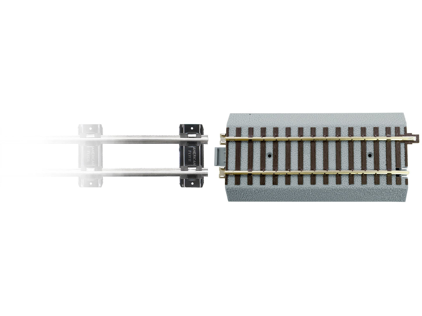 Lionel 6 - 49858, S, Transition Track, 5 inch Straight Section, Connects to traditional American Flyer Track - House of Trains