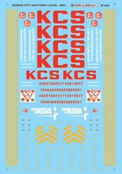 Microscale 87-942 HO, Kansas City Southern, Diesels, 1995+