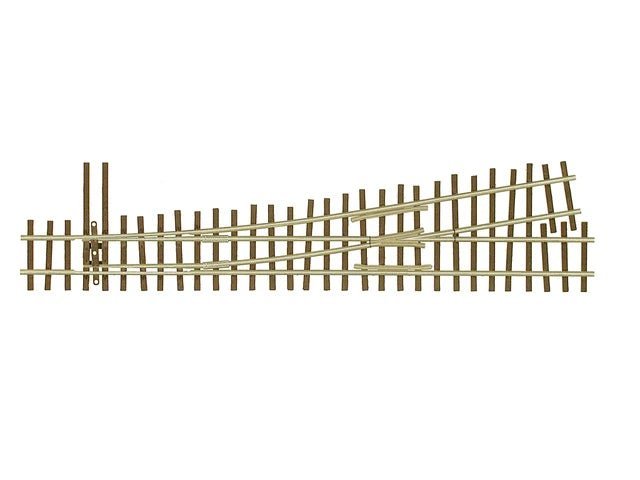 Micro Engineering 15-105 HOn3, Narrow Gauge, 6 Left Turnout, Code 70, Left Hand - House of Trains