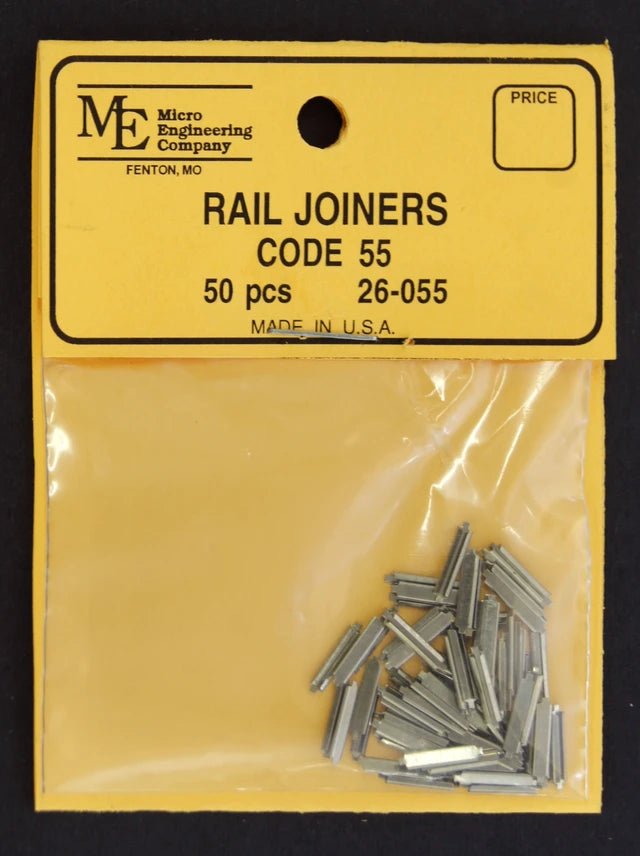 Micro Engineering 26 - 055, Code 55, Rail Joiners, 48 per package - House of Trains