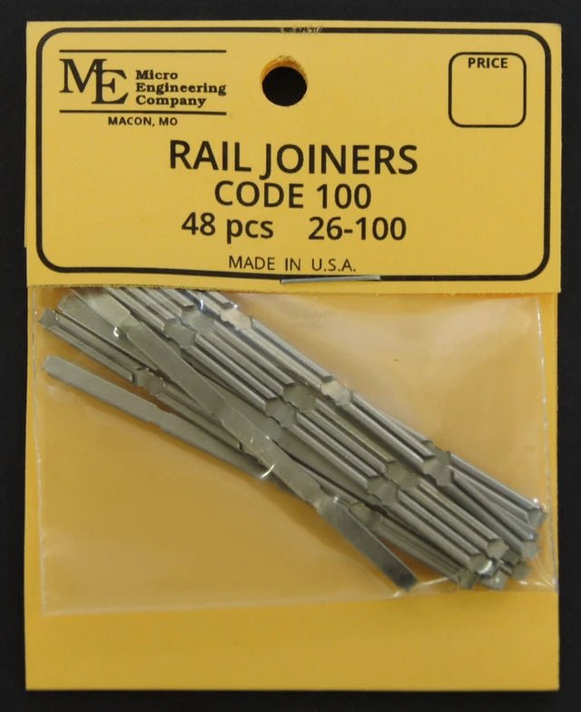 Micro Engineering 26 - 100, Code 100, Rail Joiners, 48 per package - House of Trains