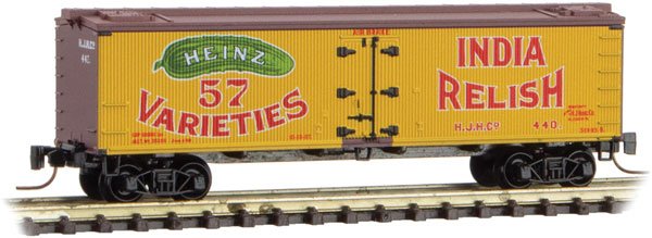 Micro Trains 518 00 650 Z 40' Wood Reefer, Heinz Yellow Series Car 3, HJHCo, 440 - House of Trains