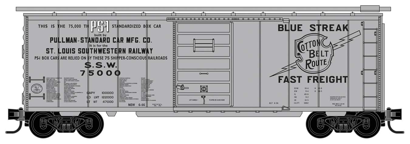 Micro - Trains Line 020 00 327 N 40' Standard Box Car, Single Door, St. Louis Southwestern, SSW, 75000 - House of Trains