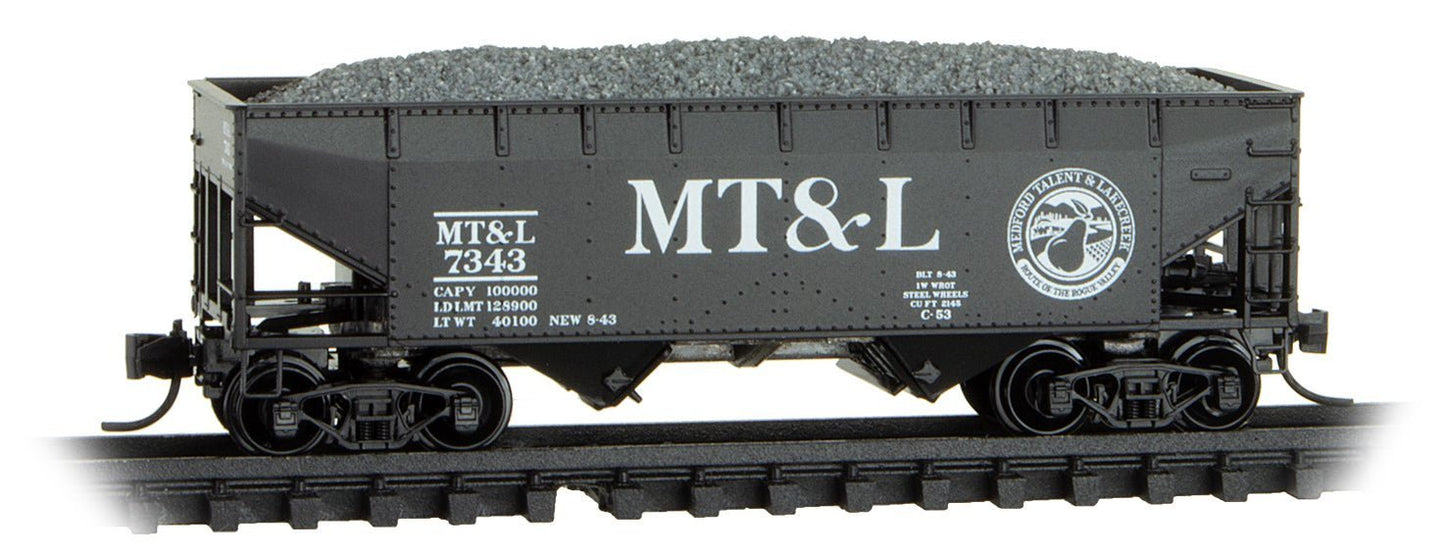 Micro - Trains Line 055 50 620 N, 33' Twin Bay Hopper, Offset Sides, MTL, 7343 - House of Trains