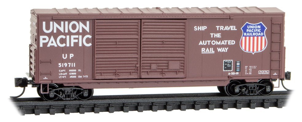 Micro - Trains Line 068 00 552 40' Box Car, Double Doors, Union Pacific, UP, 519711 - House of Trains